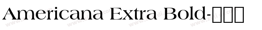 Americana Extra Bold字体转换